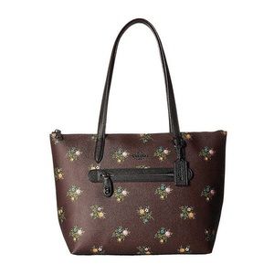 Coach Taylor Cross Stitch Floral Tote Handbag